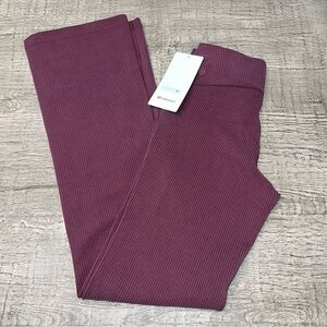 NWT Lululemon Ribbed Softstreme Flared Pant Regular 33" L GARN - Garnet Size 4